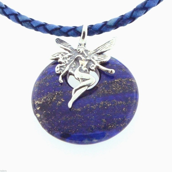 Arizona Artisans Jewelry - Cowgirl Bling Fairy Lapis Lazuli Necklace Leather Arizona Artisans Jewelry - Cowgirl Bling Fairy Lapis Lazuli Necklace Leather